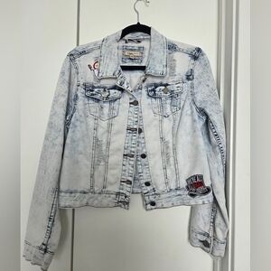 Alice In Wonderland Women's Light Blue Denim Jacket